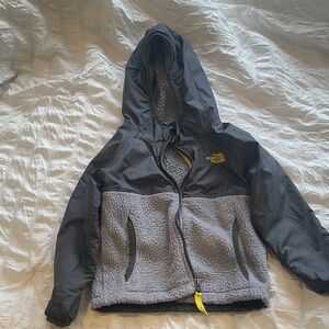 The North Face Kids Fleece Jacket - Dark Gray and Light Gray